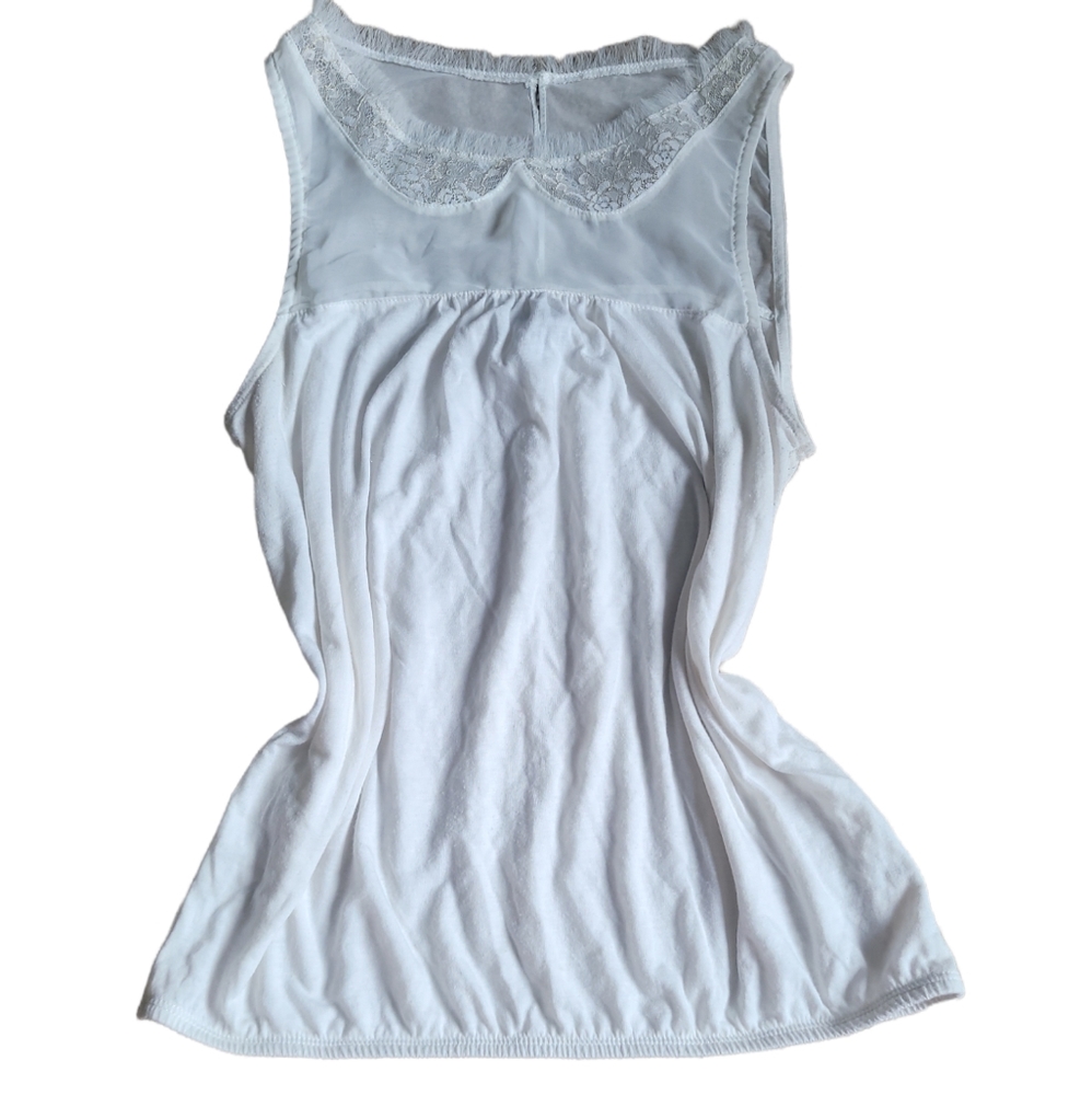 American Eagle Outfitters Womens White High Neck Tank Top Size M